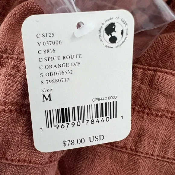 🆕FREE PEOPLE Topanga Cuff Shorts-Spice Route color - Picture 13 of 13